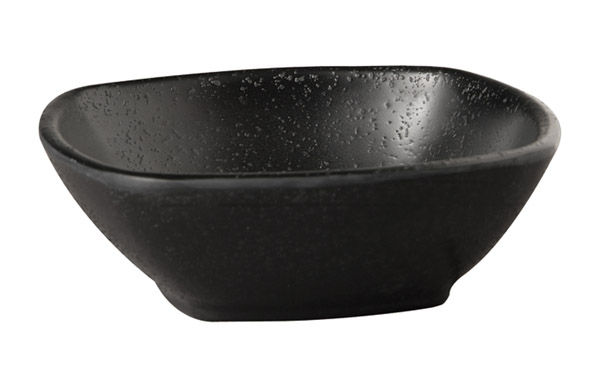 Schale ZEN 12 x 12 cm H: 4 cm, 0,2 ltr., Melamin, schwarz, Steinoptik