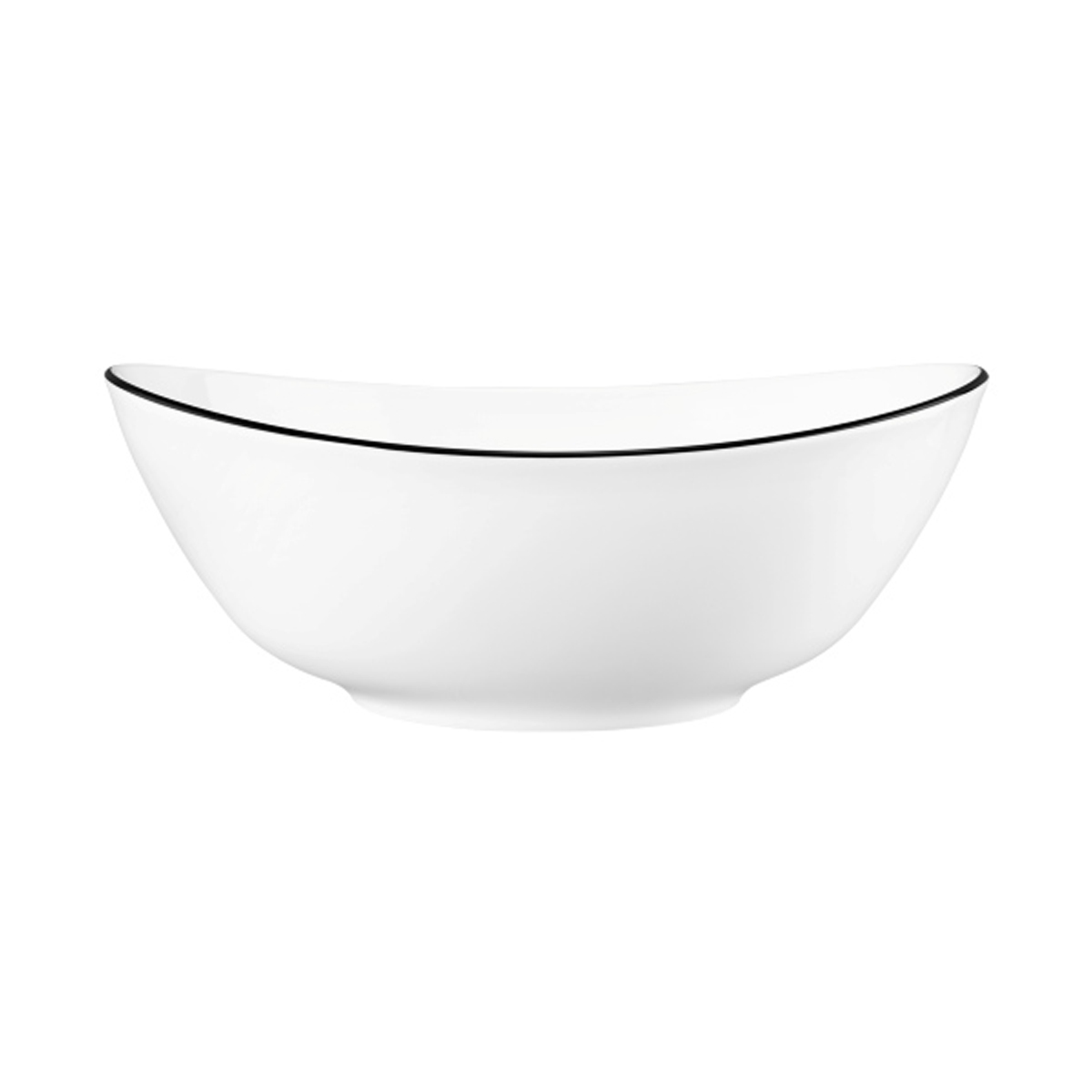 Seltmann Weiden, Modern Life : 10826 Black Line - Schüssel oval 5239, 21 cm/ 1,00 ltr.