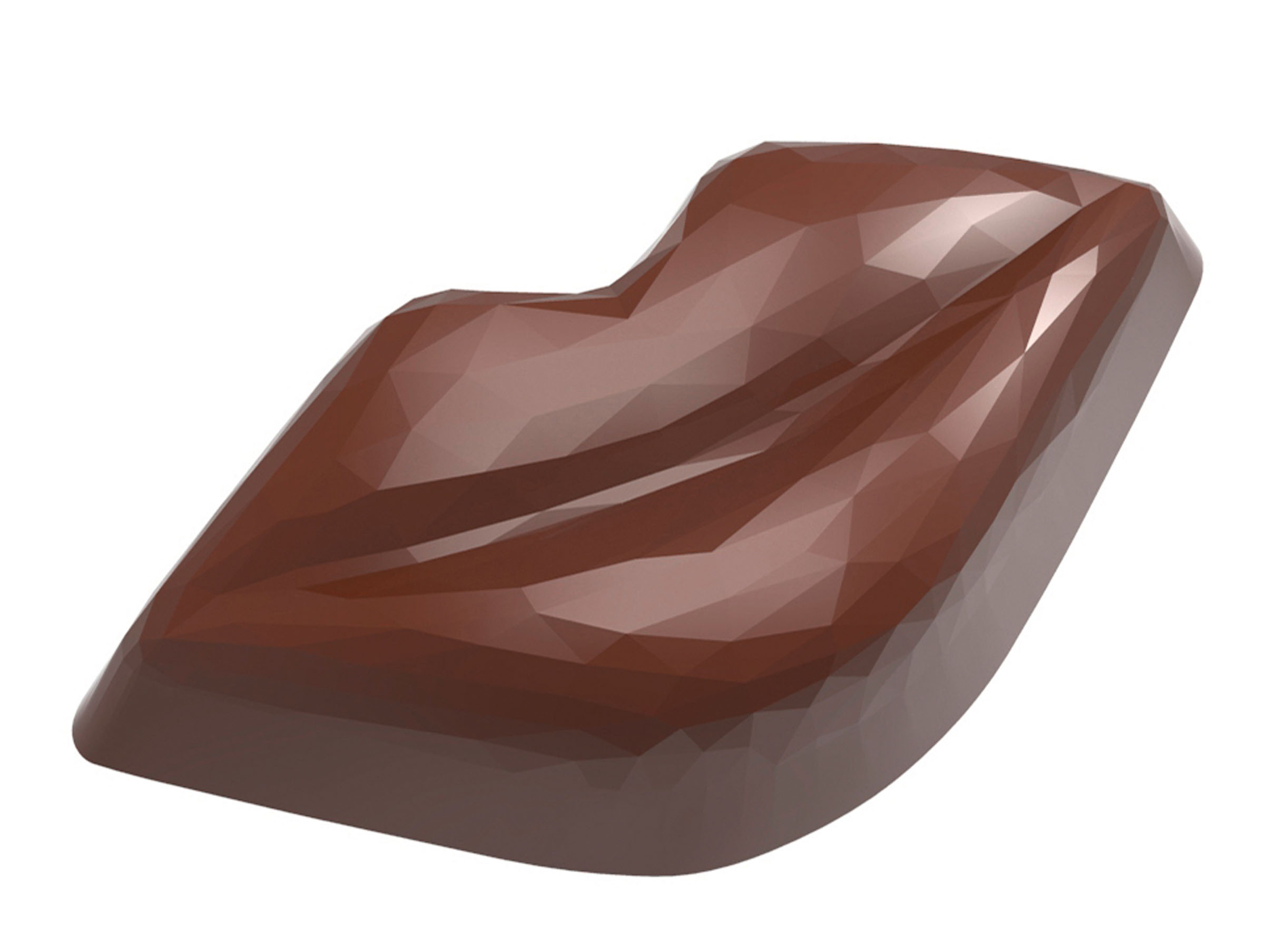 Schokoladen- Form Kussmund, 275 x 135 mm, 3 x 7 Stück 42 x 21,5 x 15 mm