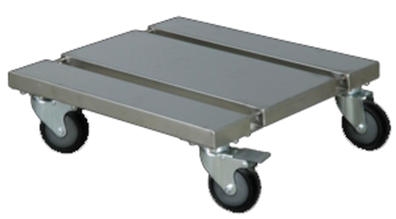 Rollwagen für Thermoboxen, Edelstahl, 55 x 50 cm, H: 17 cm