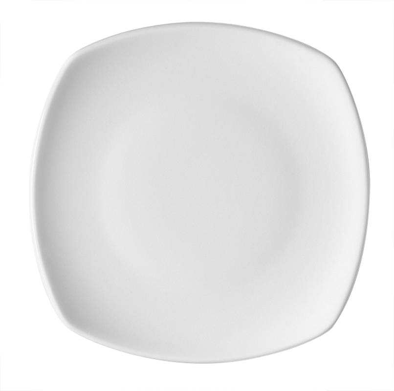 Bauscher, Options - Teller flach coup 4-eckig, weiss, uni, 27 cm