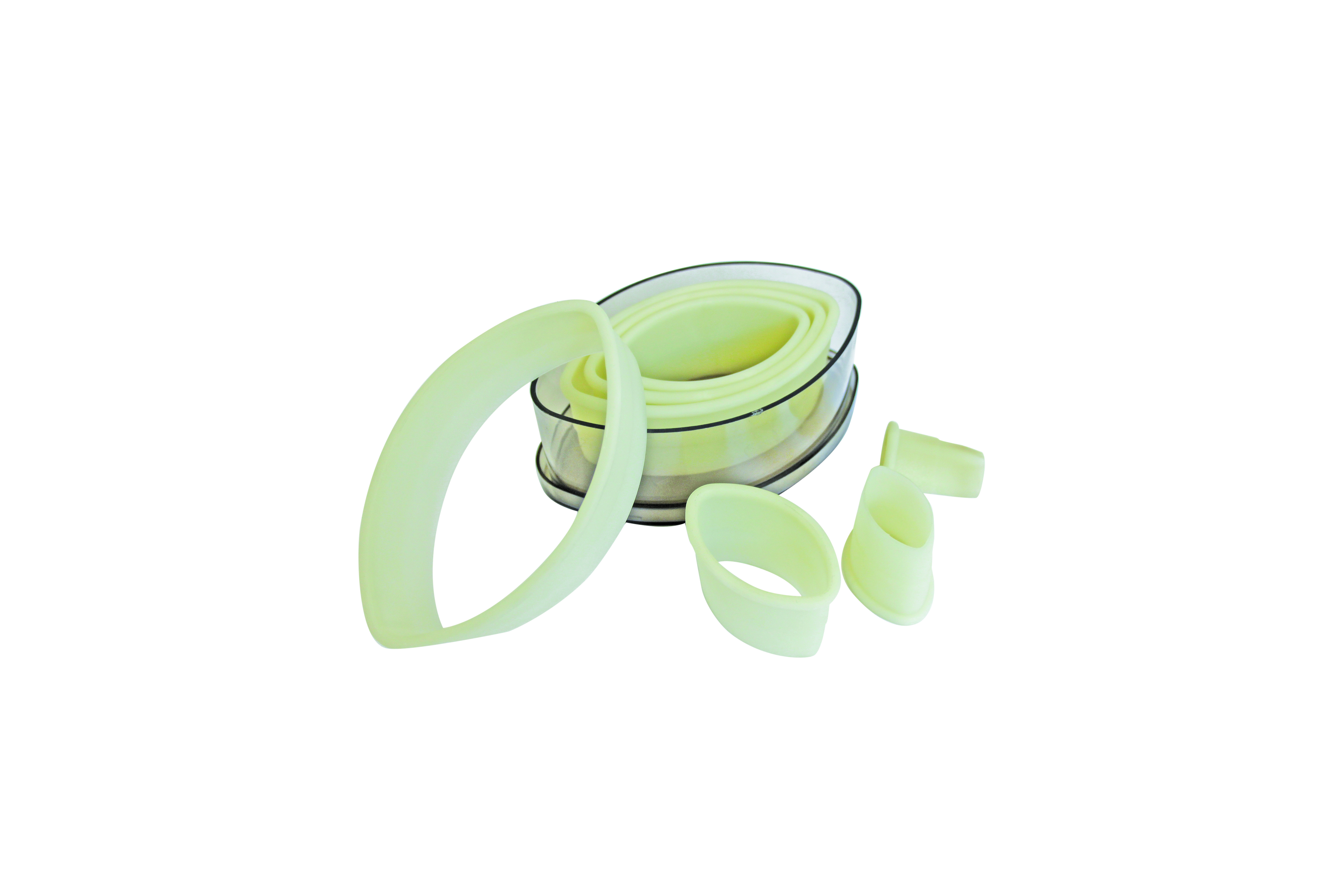 Ausstechersatz oval, glatt 7-teilig