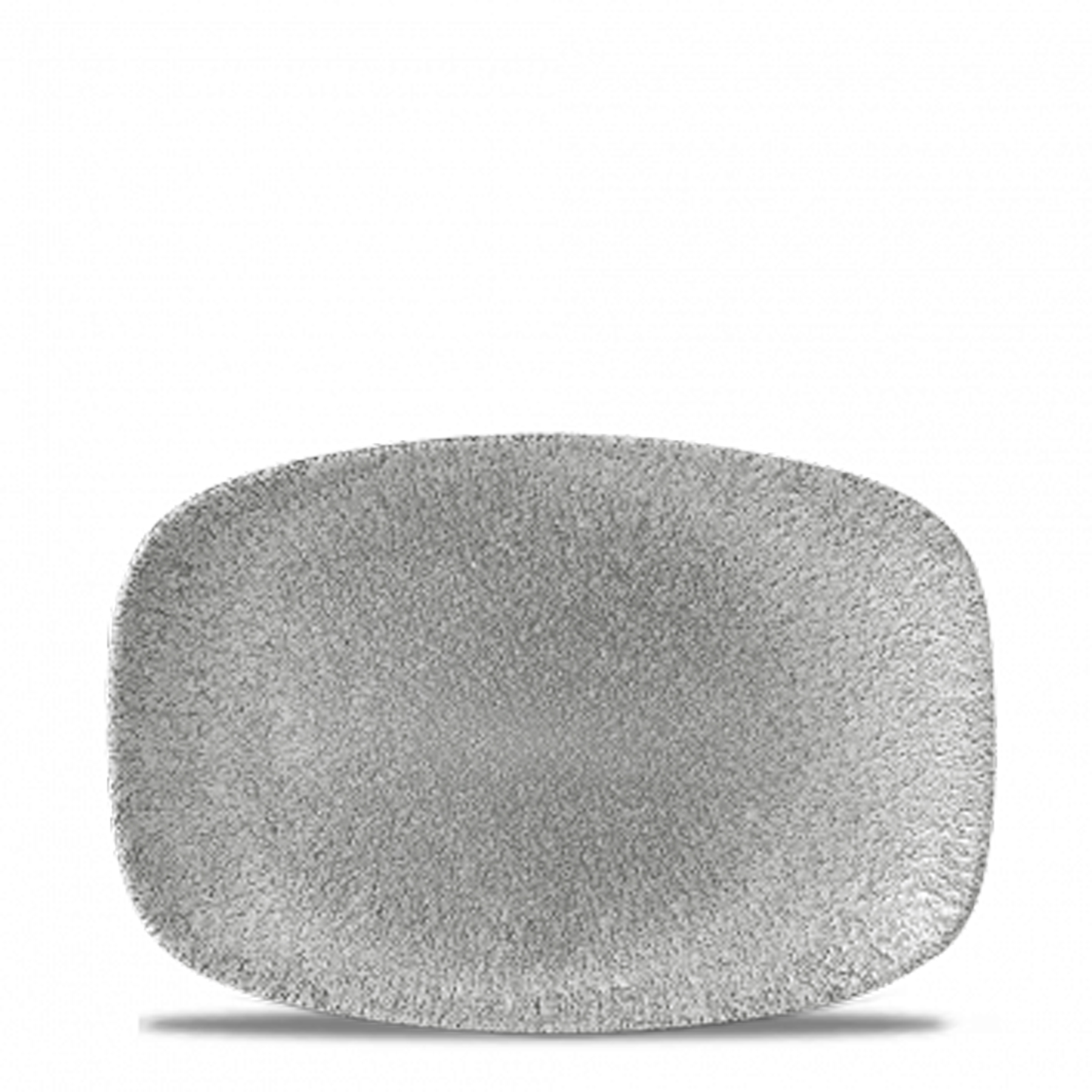 Churchill, Raku : Jasper Grey - Chefs Platte rechteckig, 23,7 x 15,7 cm