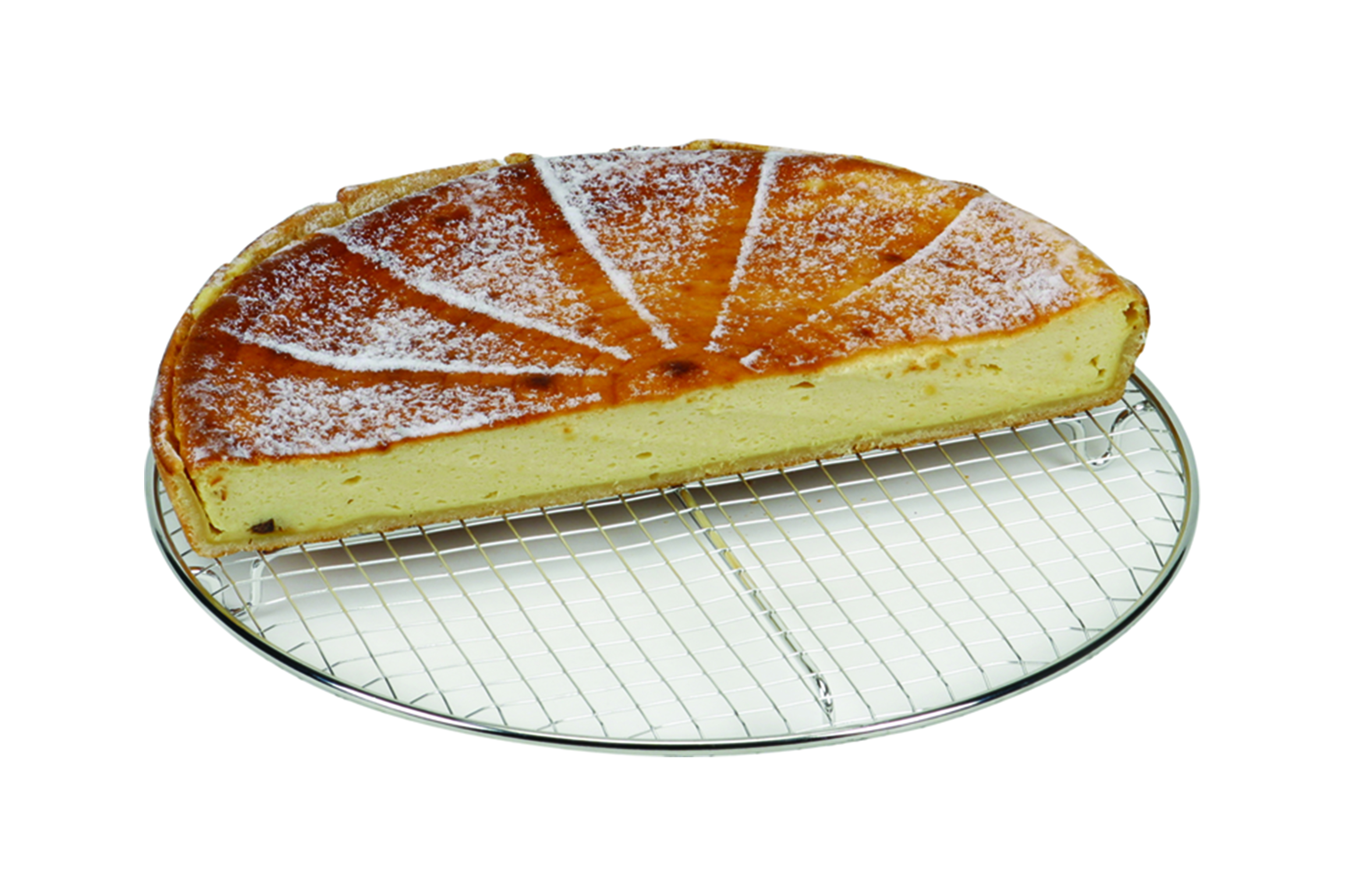 Tortengitter rund, Muster Karo, mit Füssen, D: 320 mm