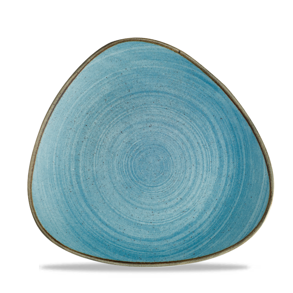 Churchill, Stonecast Raw : Teal Vellum - Teller flach dreieckig, 24,5 cm