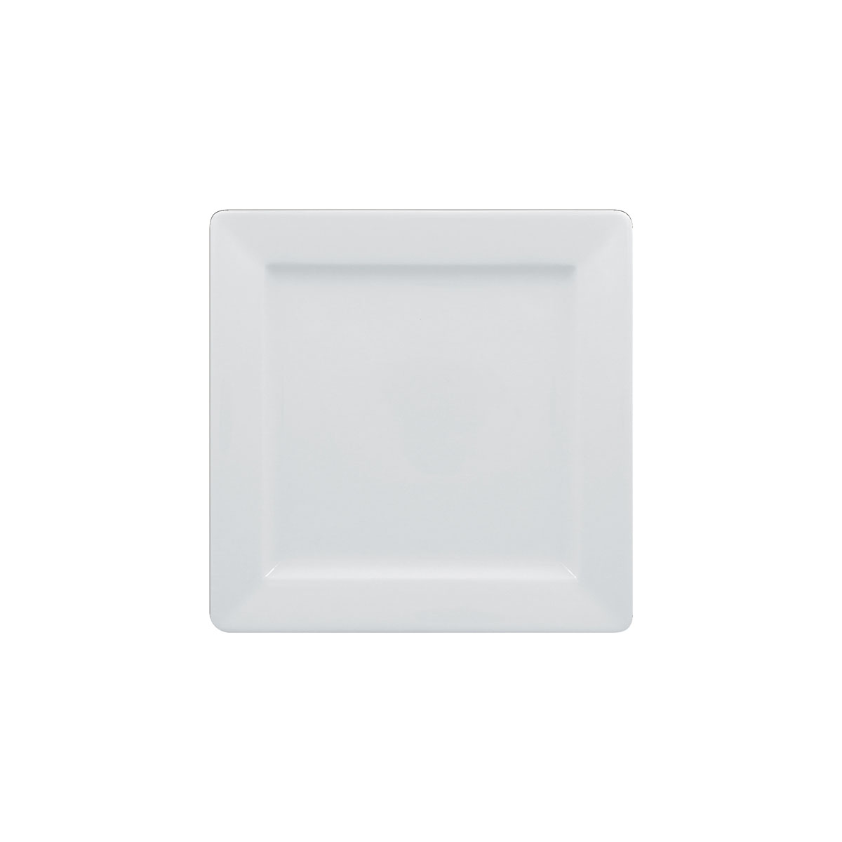 Teller/ Platte quadratisch, uni,  weiss, 21 x 21 x 2,2 cm