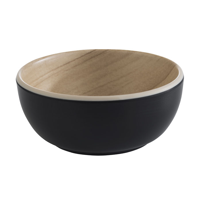 Schale FRIDA, D: 8,5 cm, H: 3,5 cm, Melamin, innen: Holzoptik