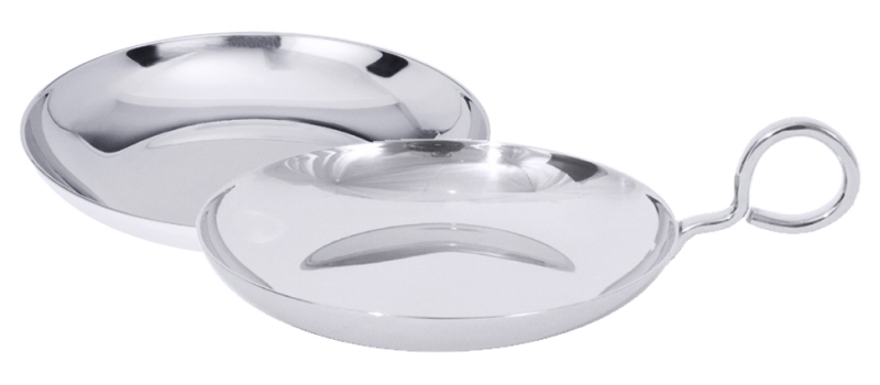 Eisschale ohne Griff, stark abgeflachte Form, EdSt., D: 12 cm, H: 2 cm