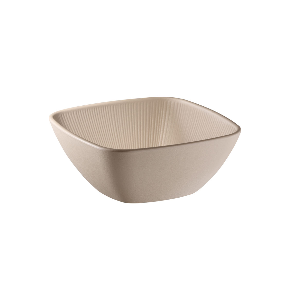 Schale NERO, Melamin, I: 1,5 Liter, 19,5 cm x 19,5 cm, H: 8 cm, Fb. sand