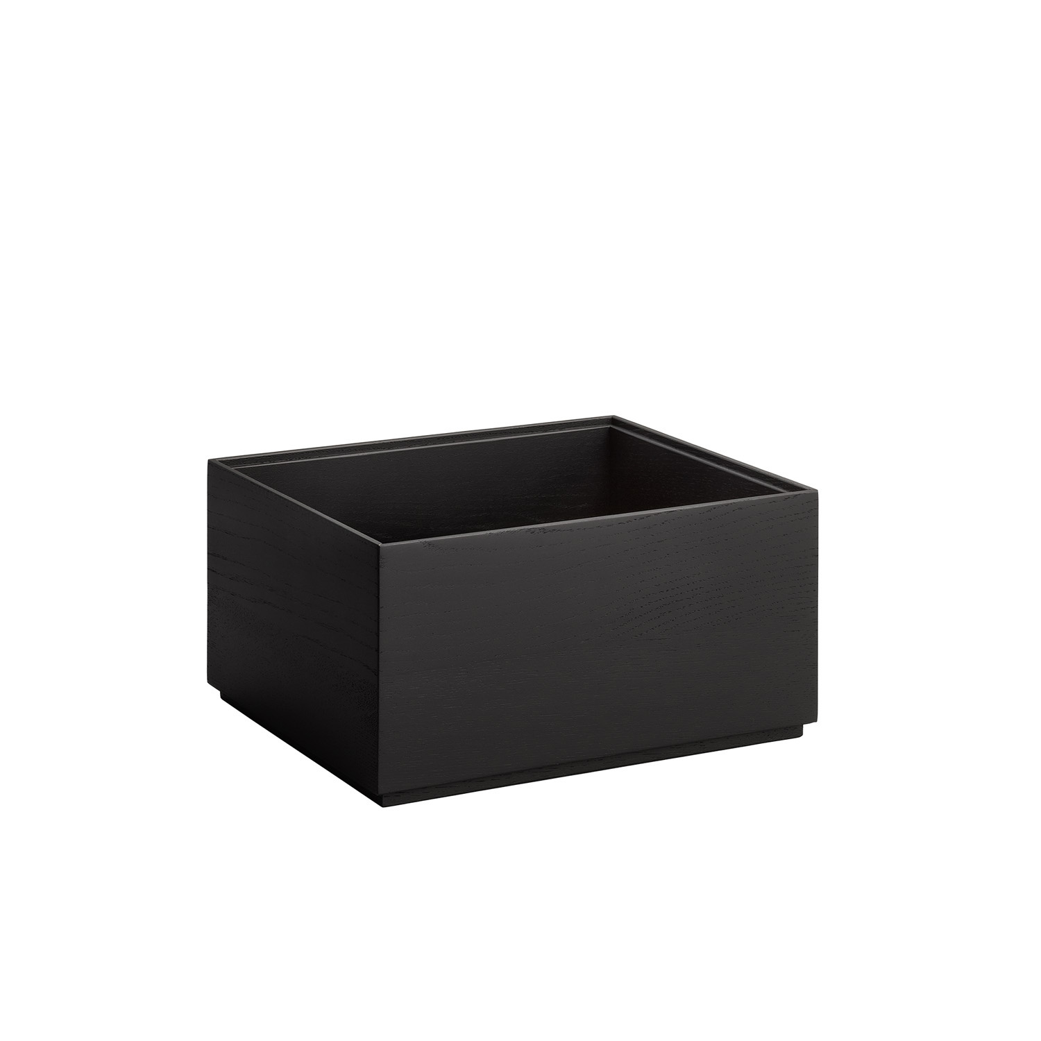 GN 1/2 Holzbox VALO, Eichenholz schwarz lackiert, 32,5 x 26,5 cm, H: 16,5 cm