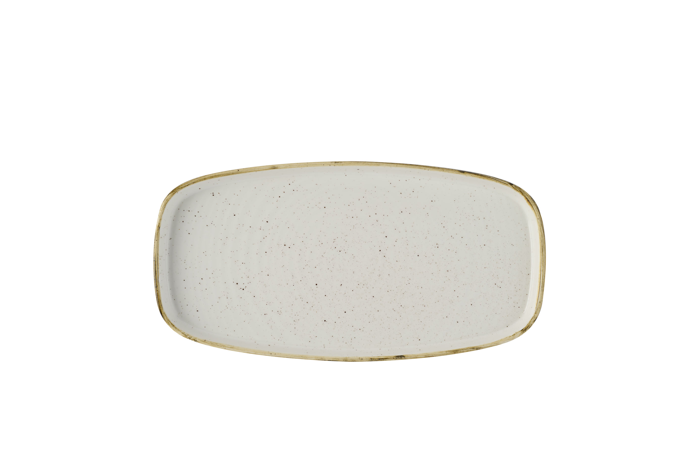 Churchill, Stonecast : Barley White - Chefs Platte rechteckig m. erhöhten Rand, 30 x 15,4 x 2 cm