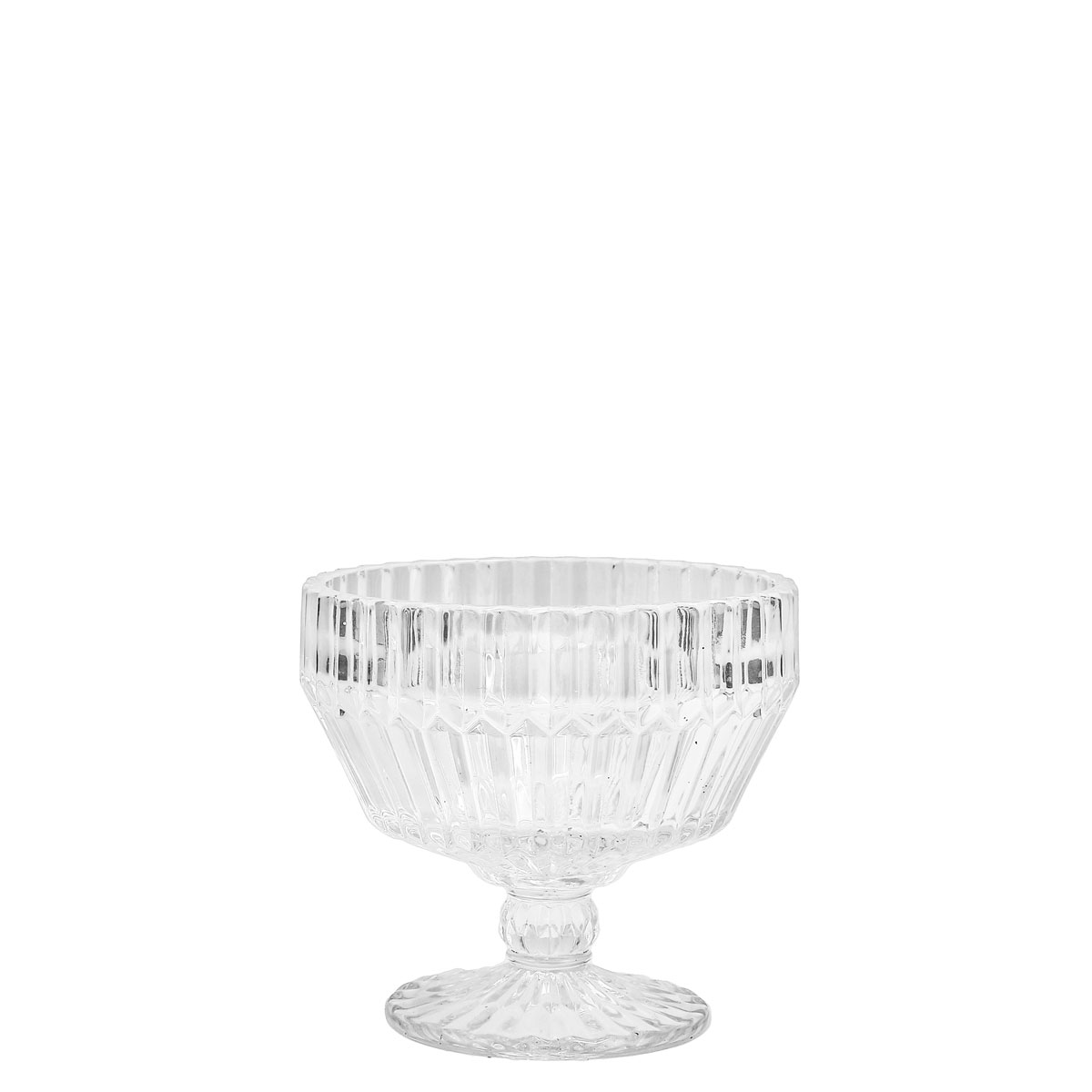 Glasbowl auf Fuss : Archie klar, Inhalt: 290 ml, D: 110 mm, H: 100 mm