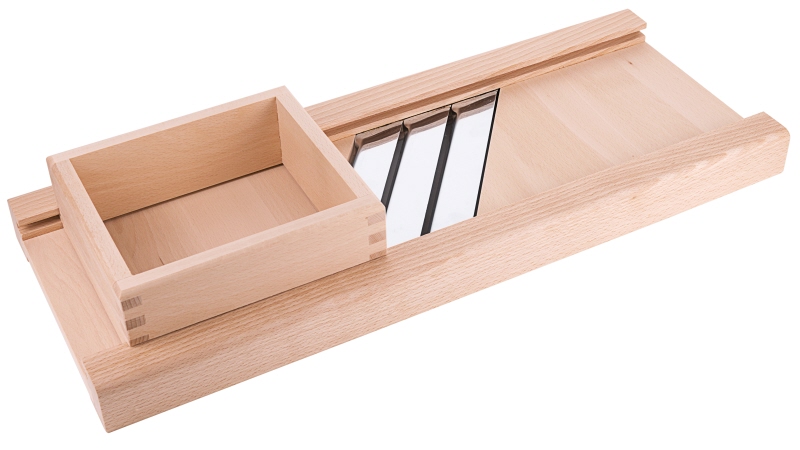 Krauthobel mit drei Messern, Holz, 60 x 24 cm, Schneidebreite: 20 cm