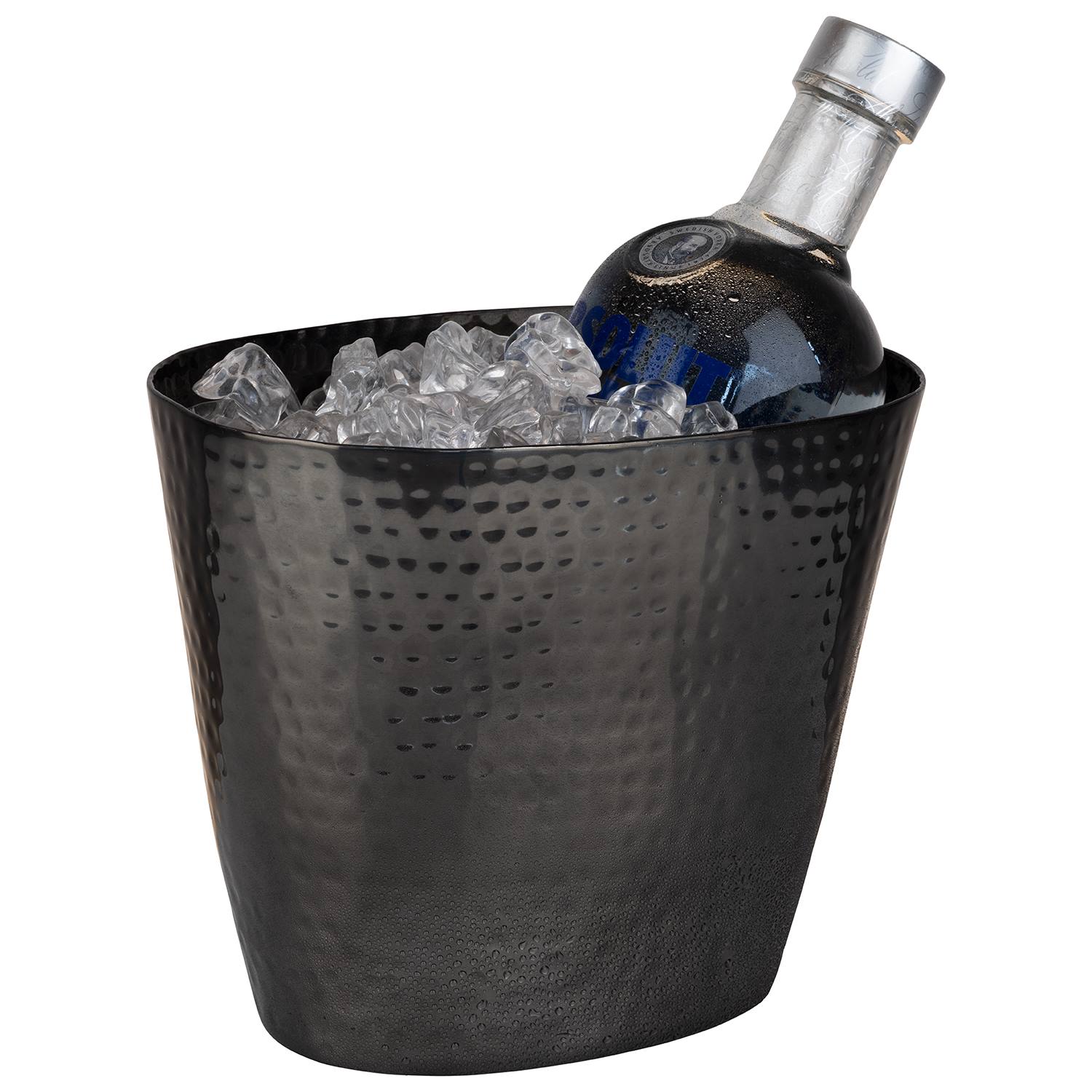 Wein-, Sektkühler, Aluminium, 20,5 x 14 x 17 cm/ 3,9 ltr., Farbe: Gunmetal-Look