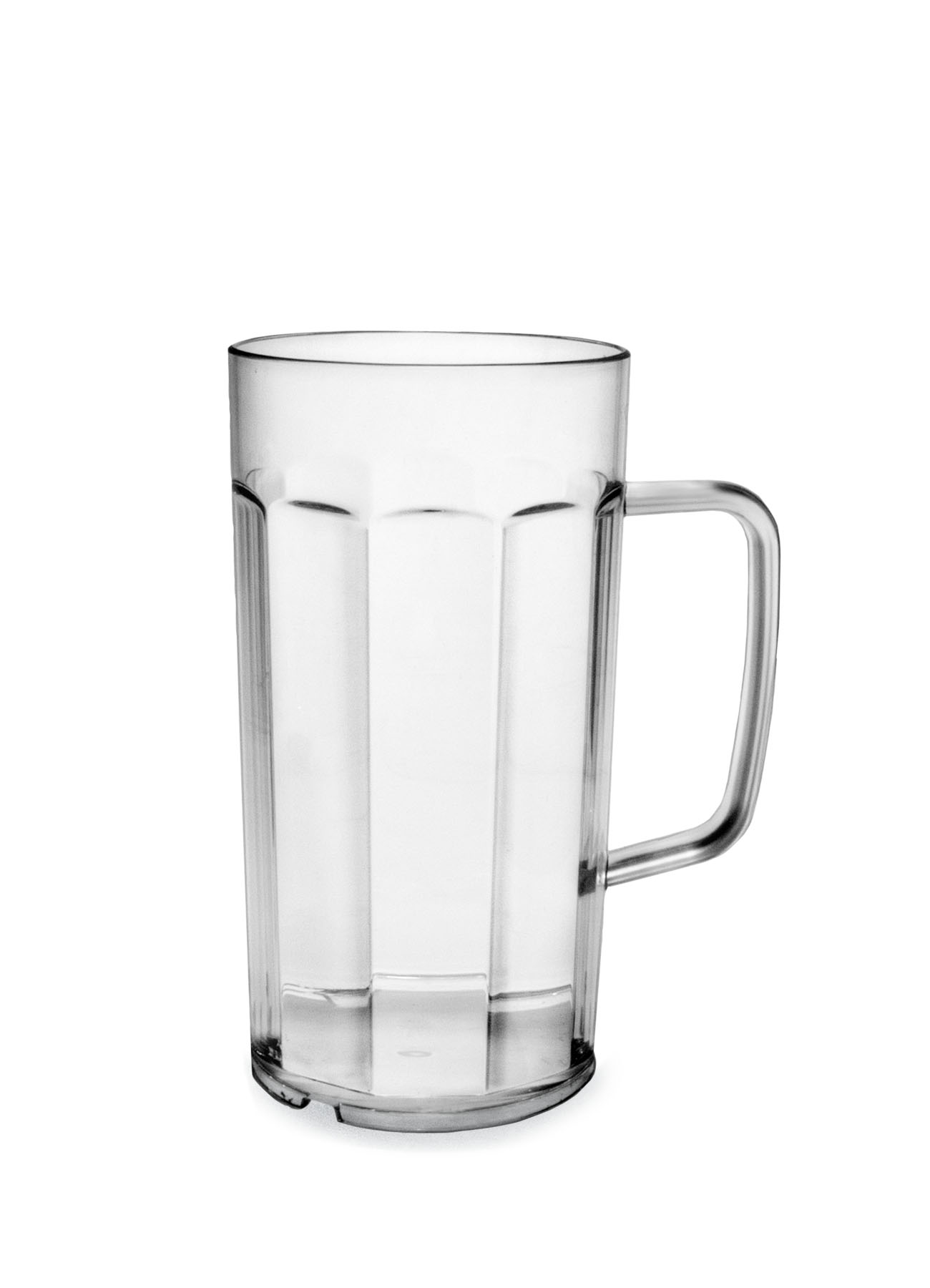 Aku, Mehrweg - Bierkrug 400 ml m. F 0.4 ltr. |-|, Polycarbonat, D: 7,6 cm, H: 14,4 cm, Fb. Glasklar