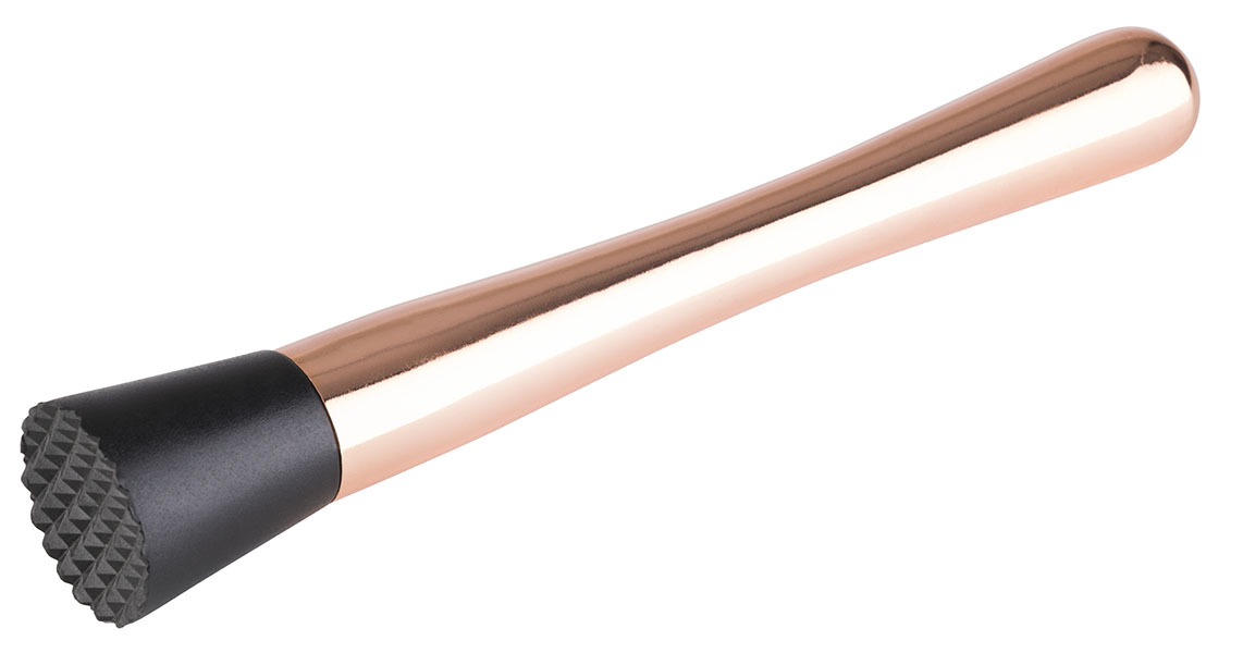 Stößel, Edelstahl, Polystyrol, D: 3,5 cm, H: 20,5 cm, Farbe: copper