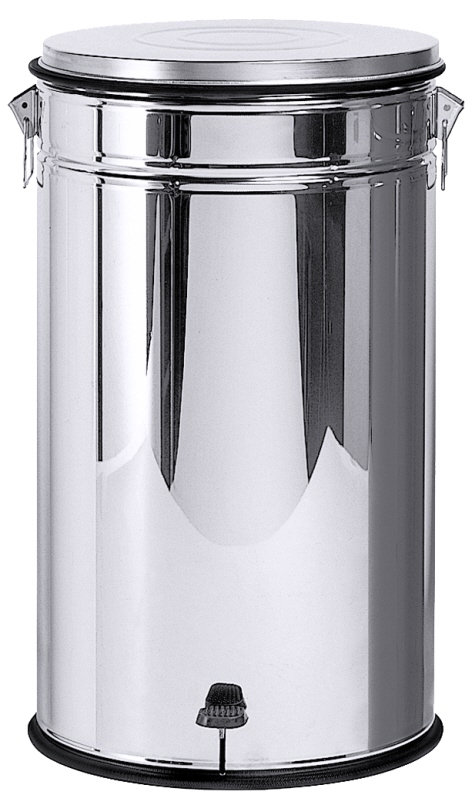 Tretabfallbehälter, verzinkter Eimer, Edelstahl, I: 80 ltr., D: 42 cm, H: 73 cm