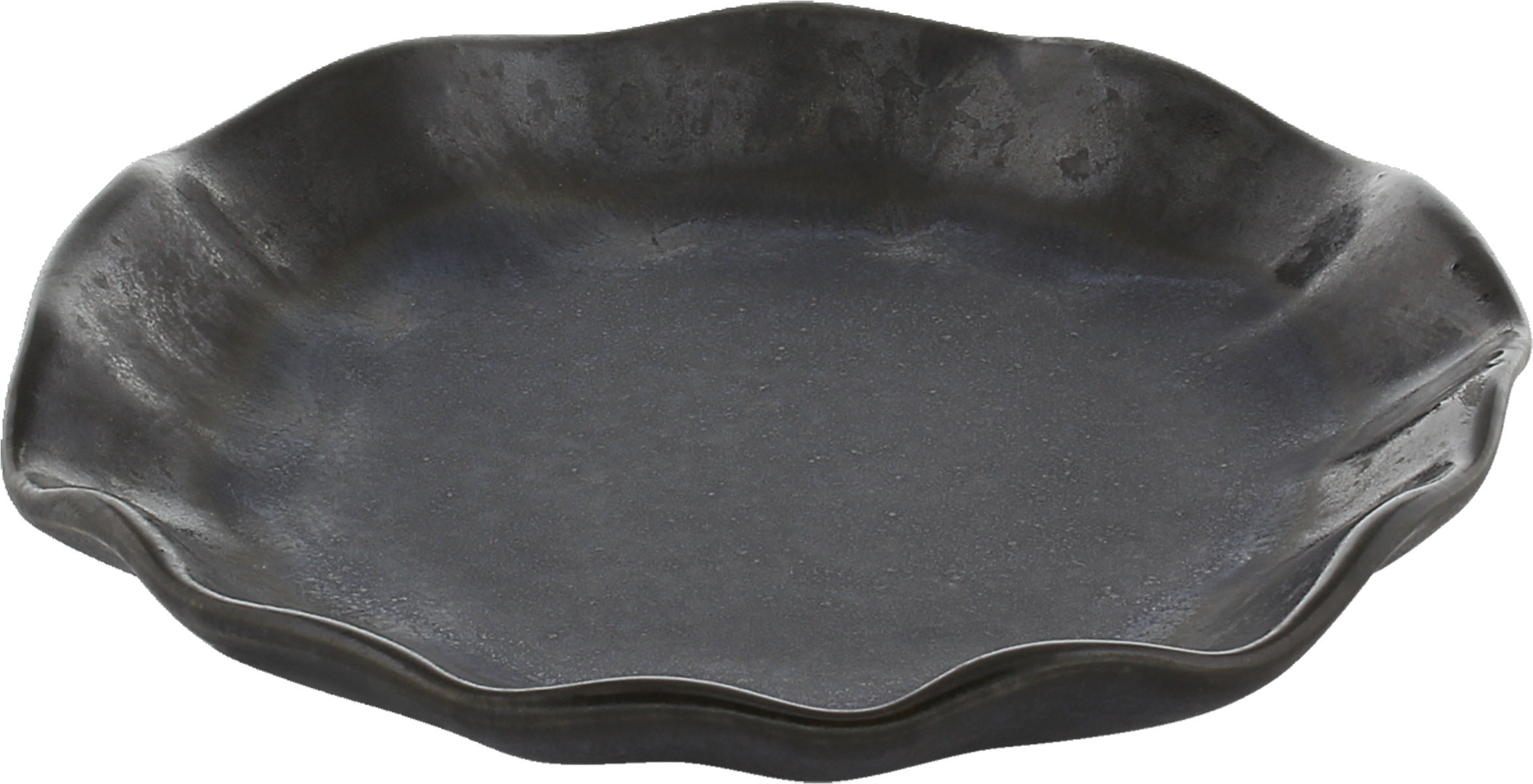 Playground, Steinzeug - NAMI : Teller, flach, rund, ebenholzfarben, 16 cm