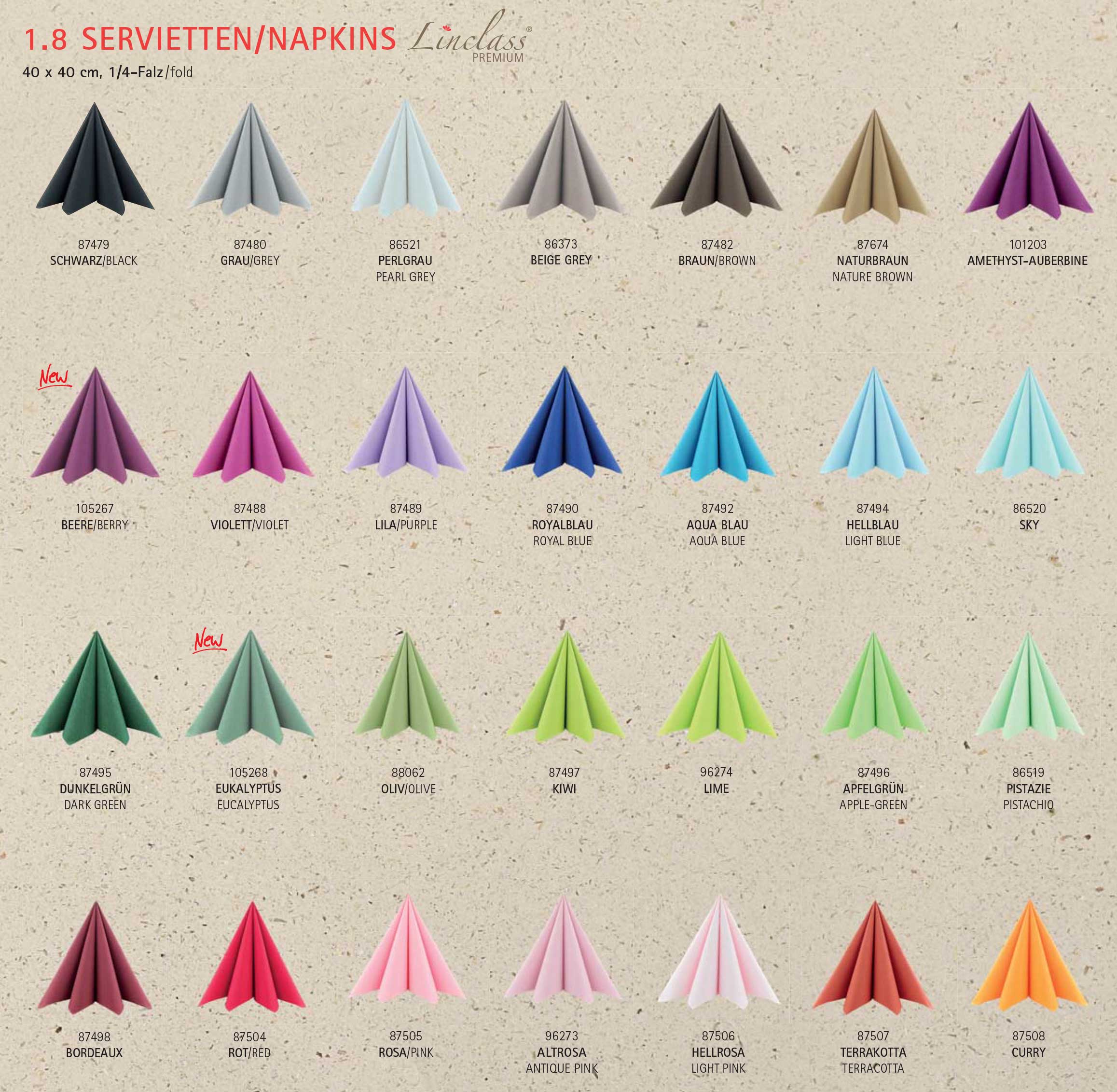 Servietten - BASIC UNI Linclass-Premium