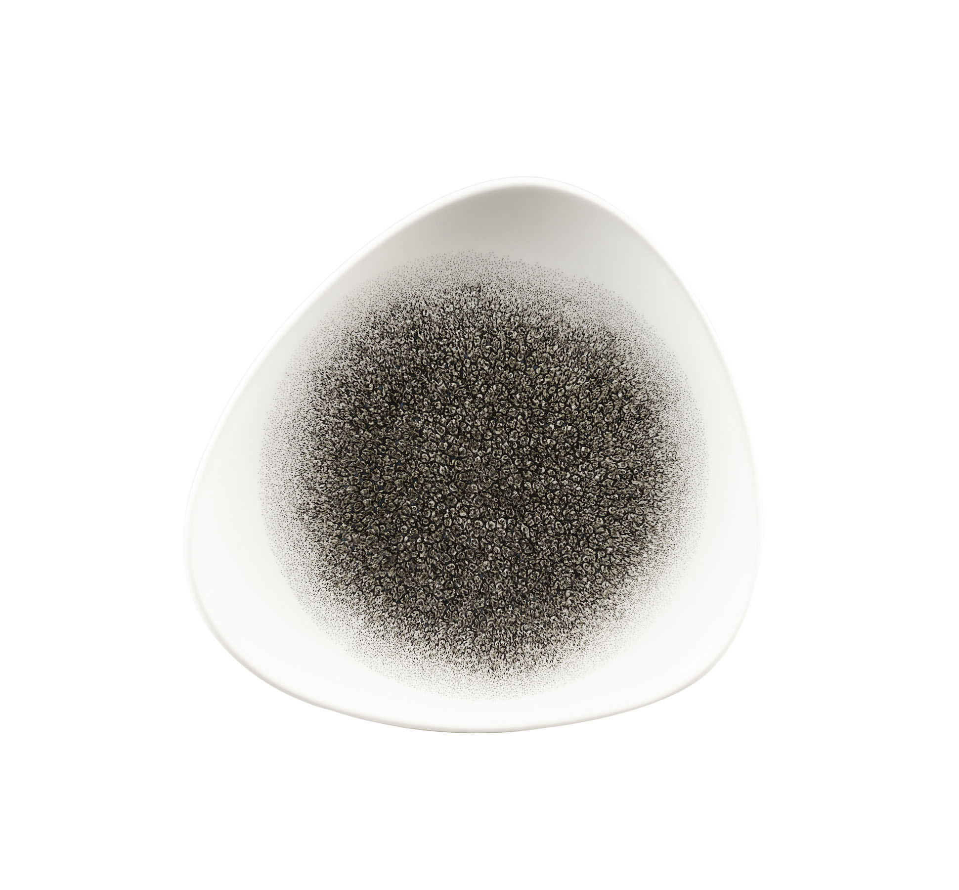 Churchill, Raku : Quartz Black - Teller flach dreieckig, 20,3 cm