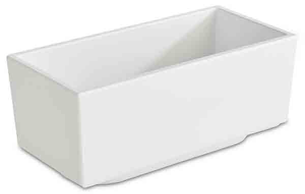 Bento Box ASIA PLUS 15,5 x 7,5 cm, H: 6,5 cm, Melamin, außen: weiss, matt