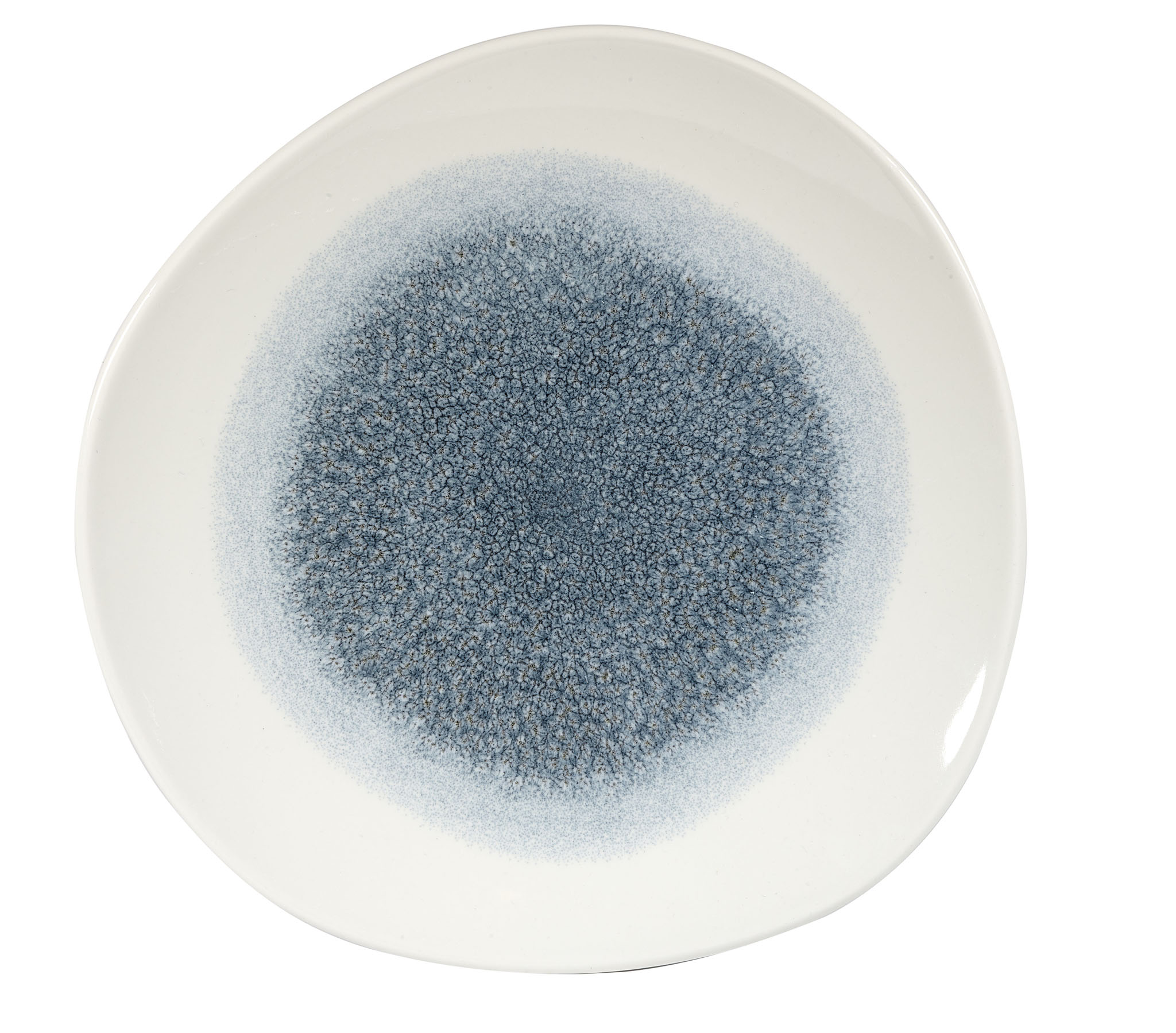 Churchill, Raku : Topaz Blue - Teller flach rund Organisch, 28,6 cm