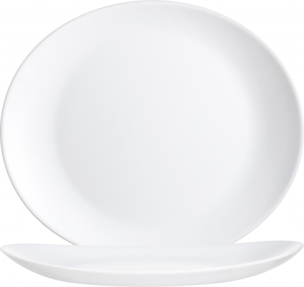 Arcoroc, Restaurant - Steakteller oval, uni, weiss, 29,5 x 25,7 cm