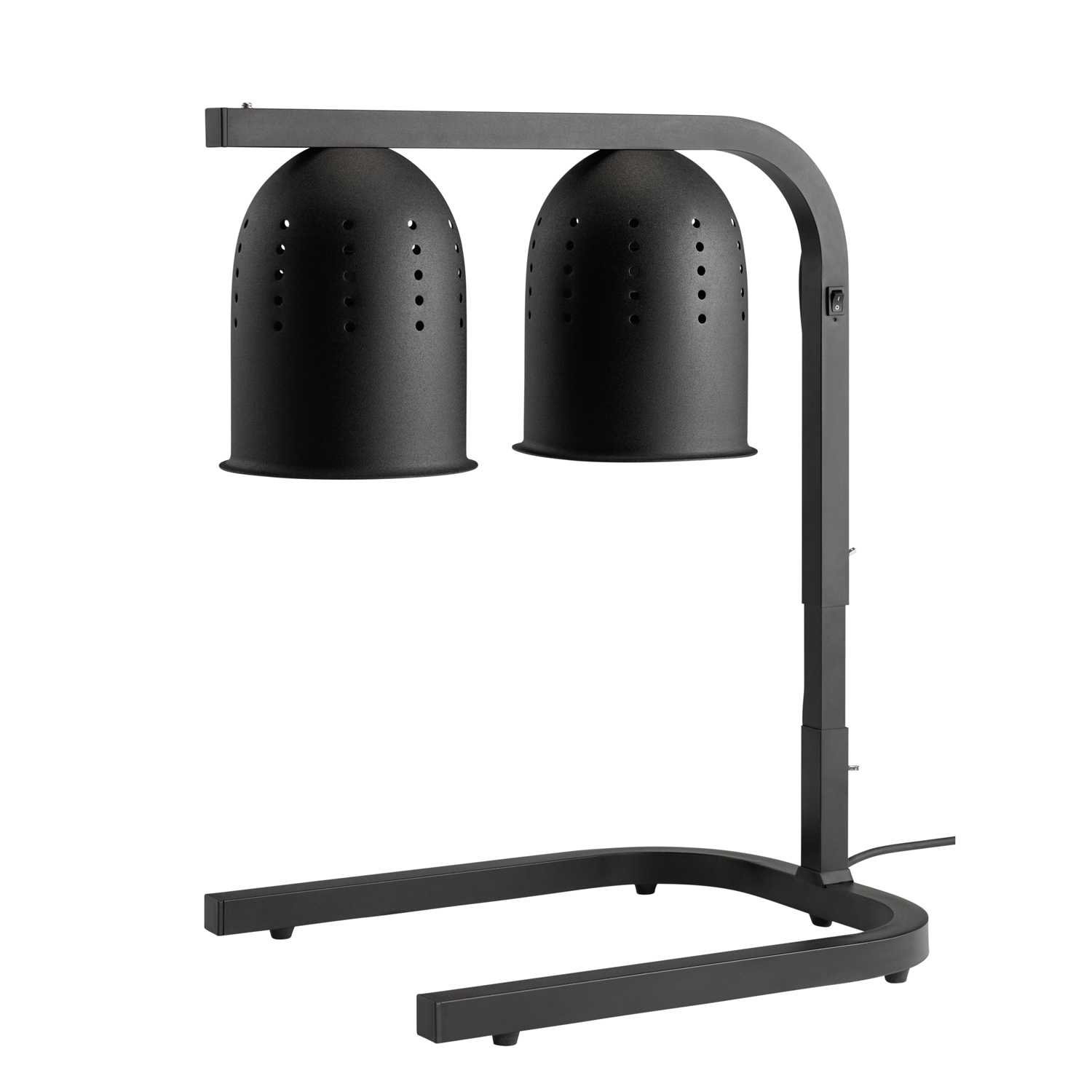 Wärmebrücke, Aluminium, 2 x 250 Watt/ 230 Volt, 50 x 35 cm, H: 58 - 77,5 cm, Farbe: schwarz