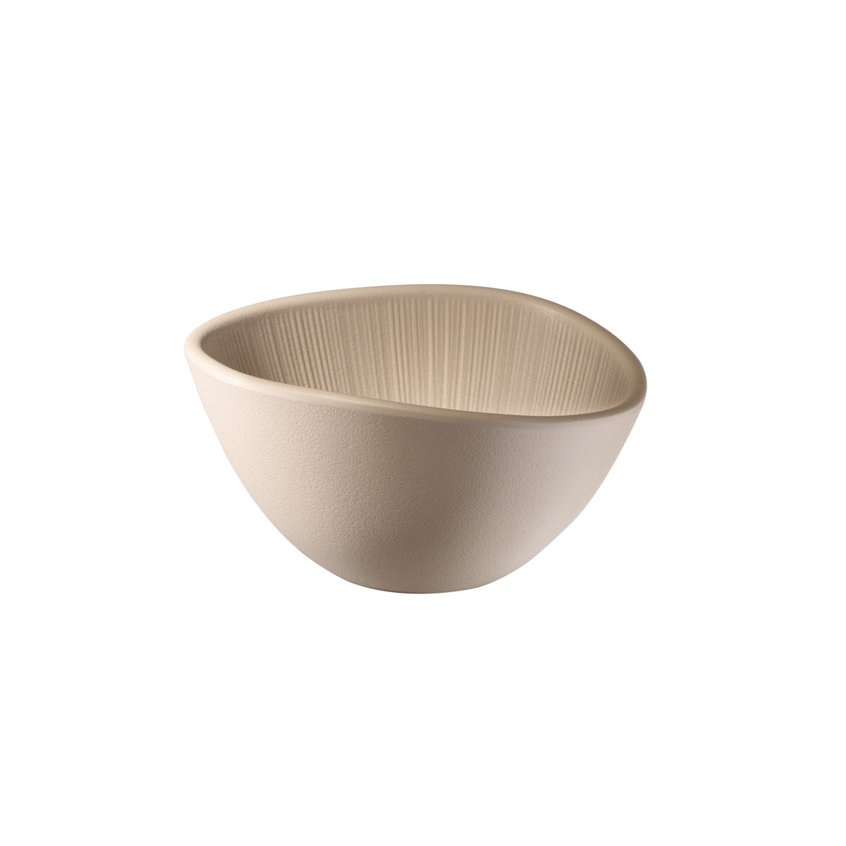 Schale NERO, Melamin, I: 0,3 Liter, 14,5 cm x 12,5 cm, H: 8 cm, Fb. sand