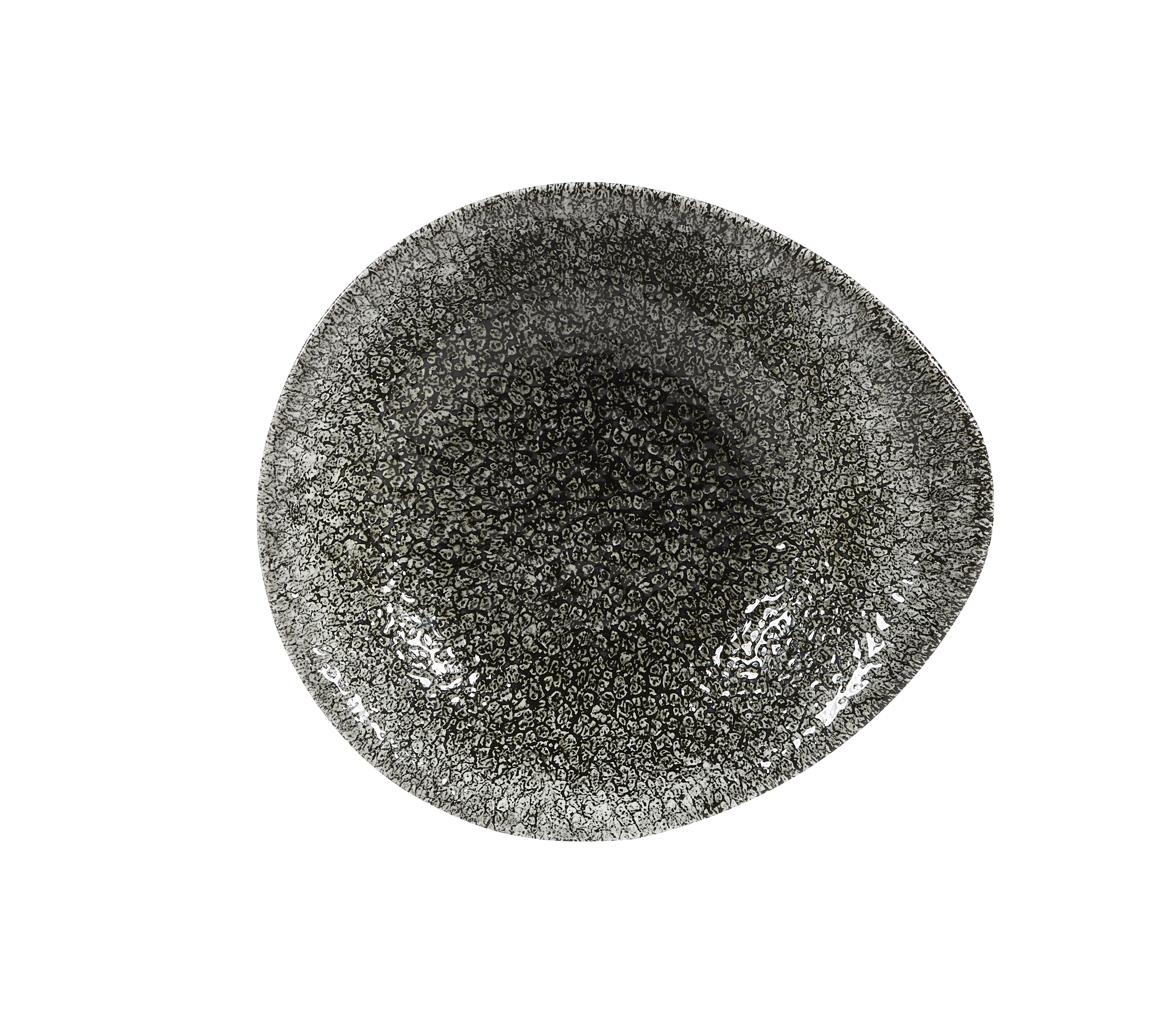 Churchill, Raku : Quartz Black - Schale klein rund organisch, 16 x 14,5 cm/ 0,17 ltr.