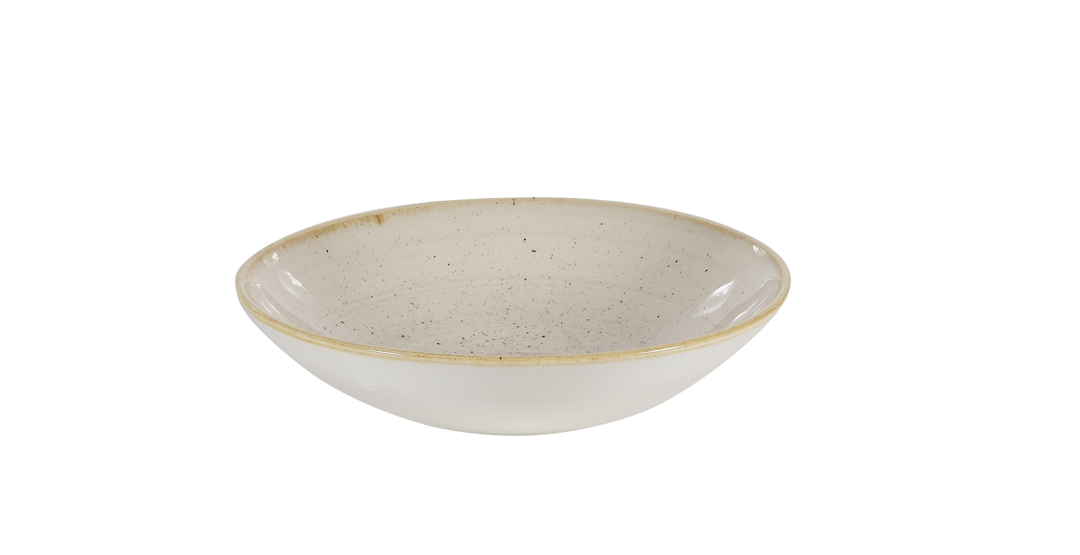 Churchill, Stonecast : Nutmeg Cream - Teller tief Coup, 18,2 cm/ 0,43 ltr.