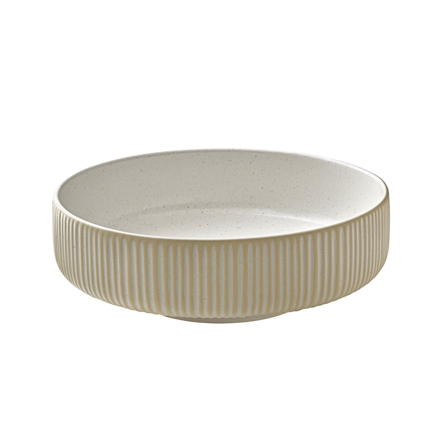 Playground, Steinzeug - NARA Weiss : Schüssel rund , Relief, 21 cm/ 1,46 ltr.