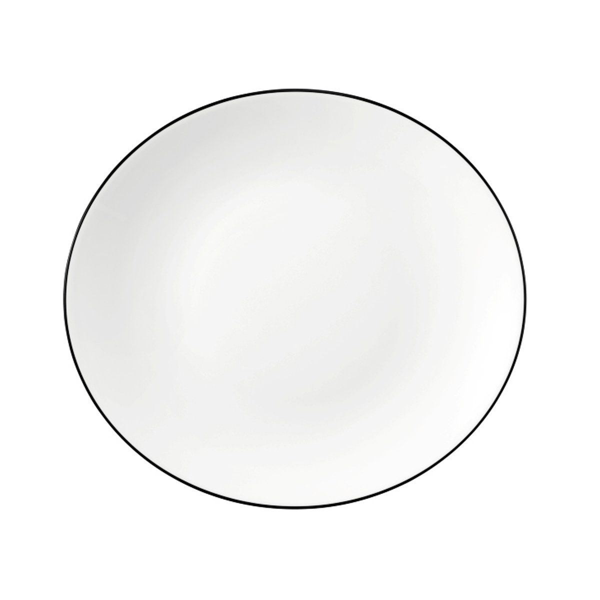 Seltmann Weiden, Modern Life : 10826 Black Line - Speiseteller oval 5192, 29 cm