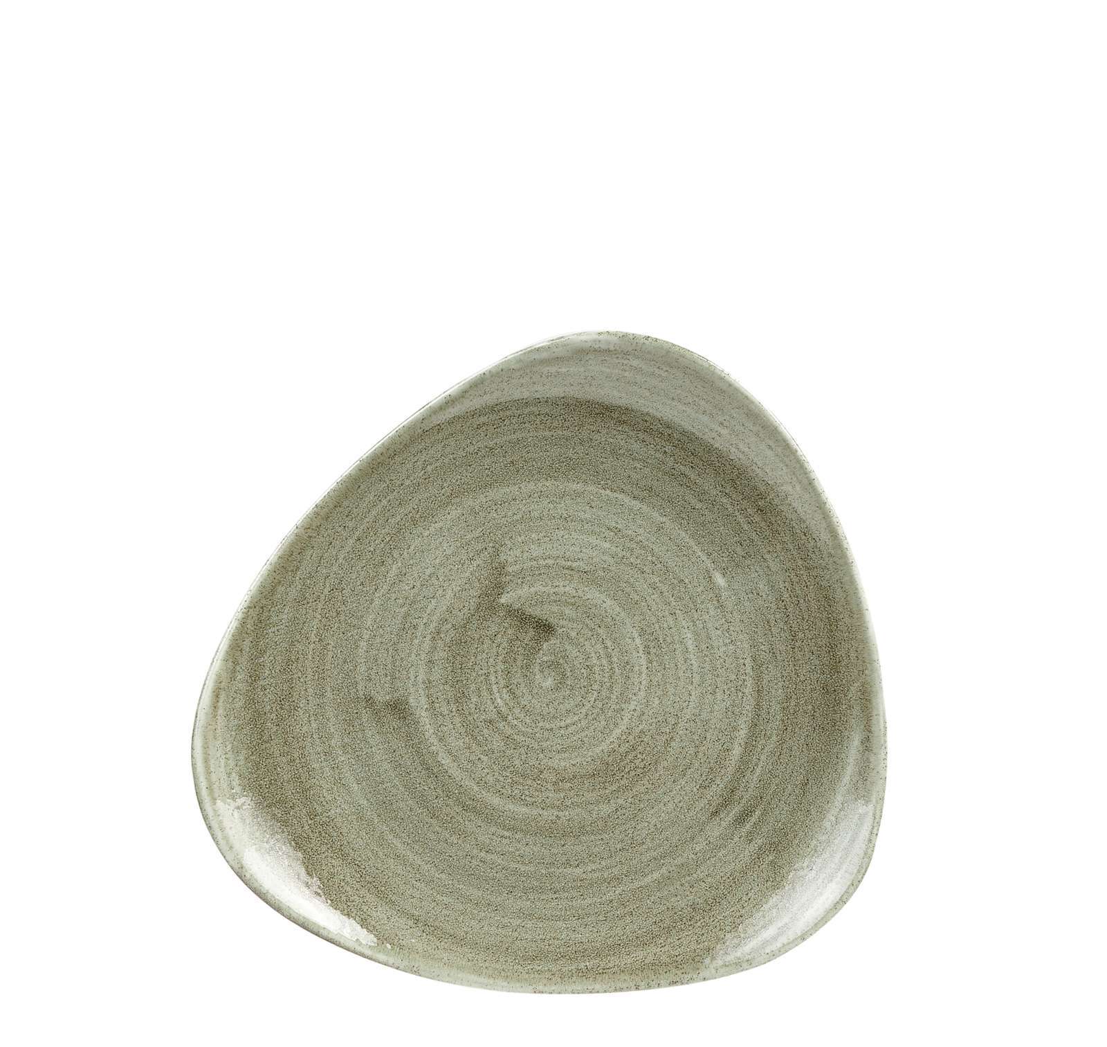 Churchill, Stonecast Patina : Burnished Green - Teller flach dreieckig, 20,3 cm