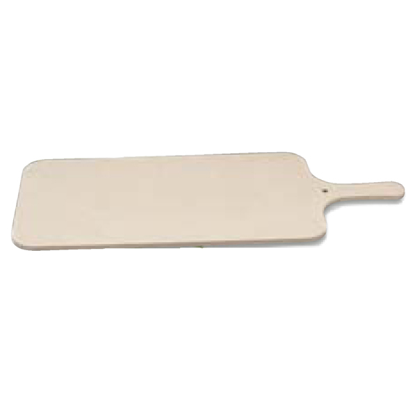 Pizzabrett m. Griff, rechteckig, Birkenmultiplex hell, 65 x 27 cm