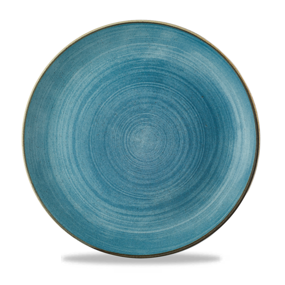 Churchill, Stonecast Raw : Teal Vellum - Teller flach Coup, 28,8 cm