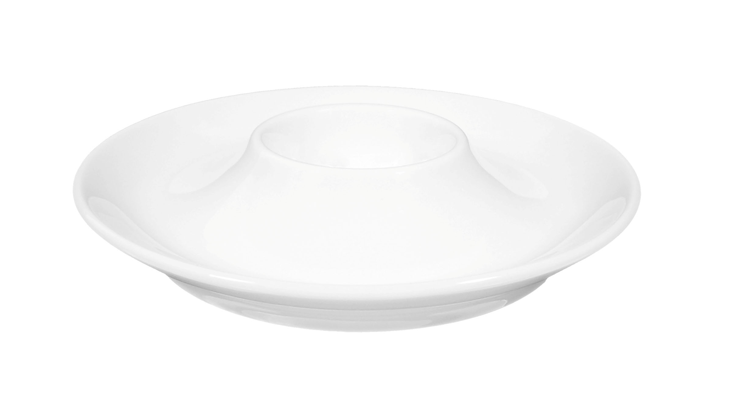 Seltmann Weiden, Blues - Eierbecher m. Ablage (glatt), weiss, uni, 12,5 cm