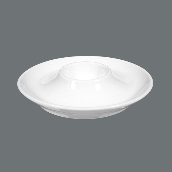 Seltmann Weiden, Imperial - Eierbecher m. Ablage, weiss, uni, 12,4 cm