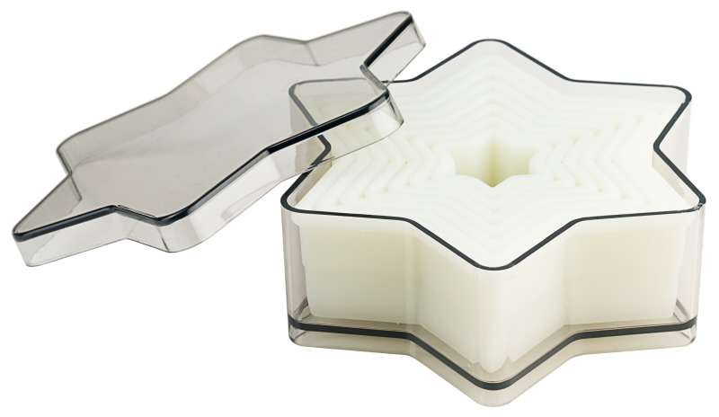 Ausstechersatz Schneeflocke, 7 Teile, helles Polyamid, D: 40 - 130 mm, H: 35 mm