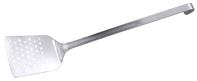 Pfannenschaufel, perforiert, Edelstahl, 9 x 7,5 cm, Stiellänge: 25 cm