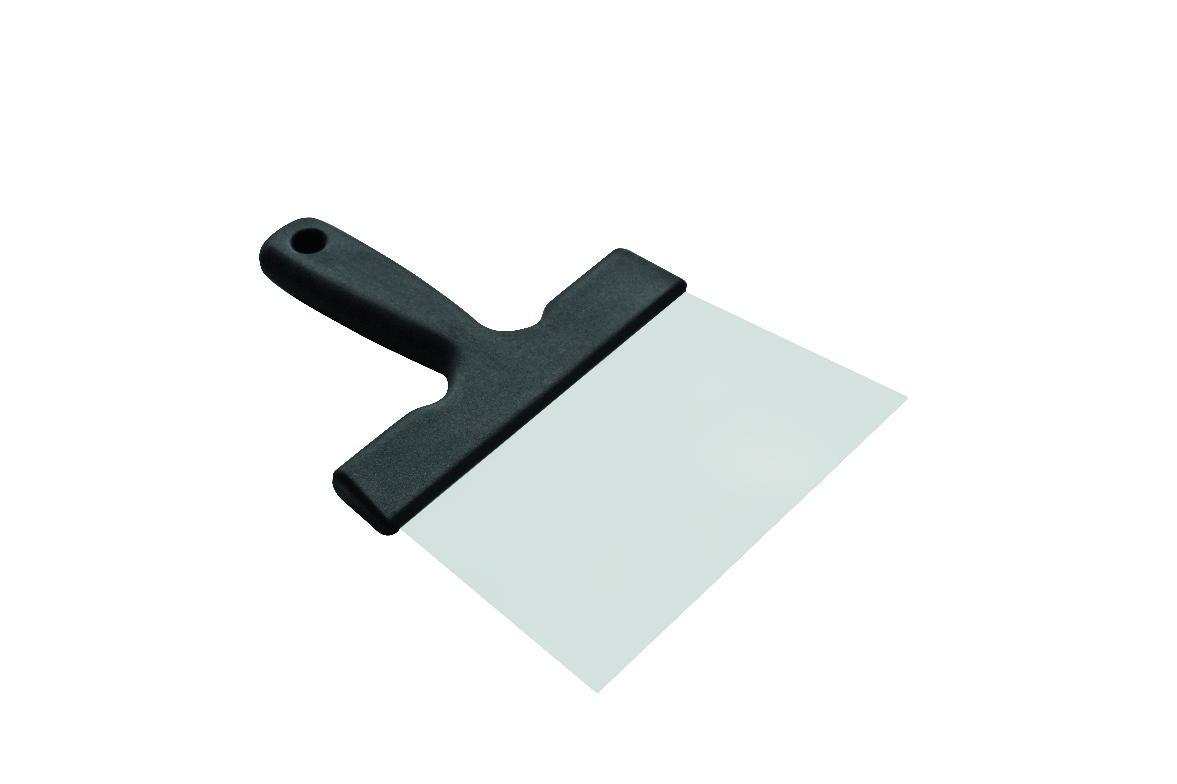 Spachtel Edelstahl extra stabil, 180 mm, Griff Kunststoff schwarz