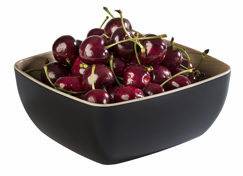 GN 1/6 Schale FRIDA 17,6 x 16,2 cm, H: 7,5 cm, 1 ltr., Melamin, außen: schwarz, innen: Holzoptik