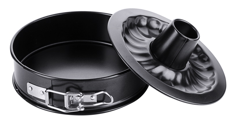 Springform, Flach- und Rohrboden, PFTE beschichtet, D: 15 cm, H: 4,5 cm