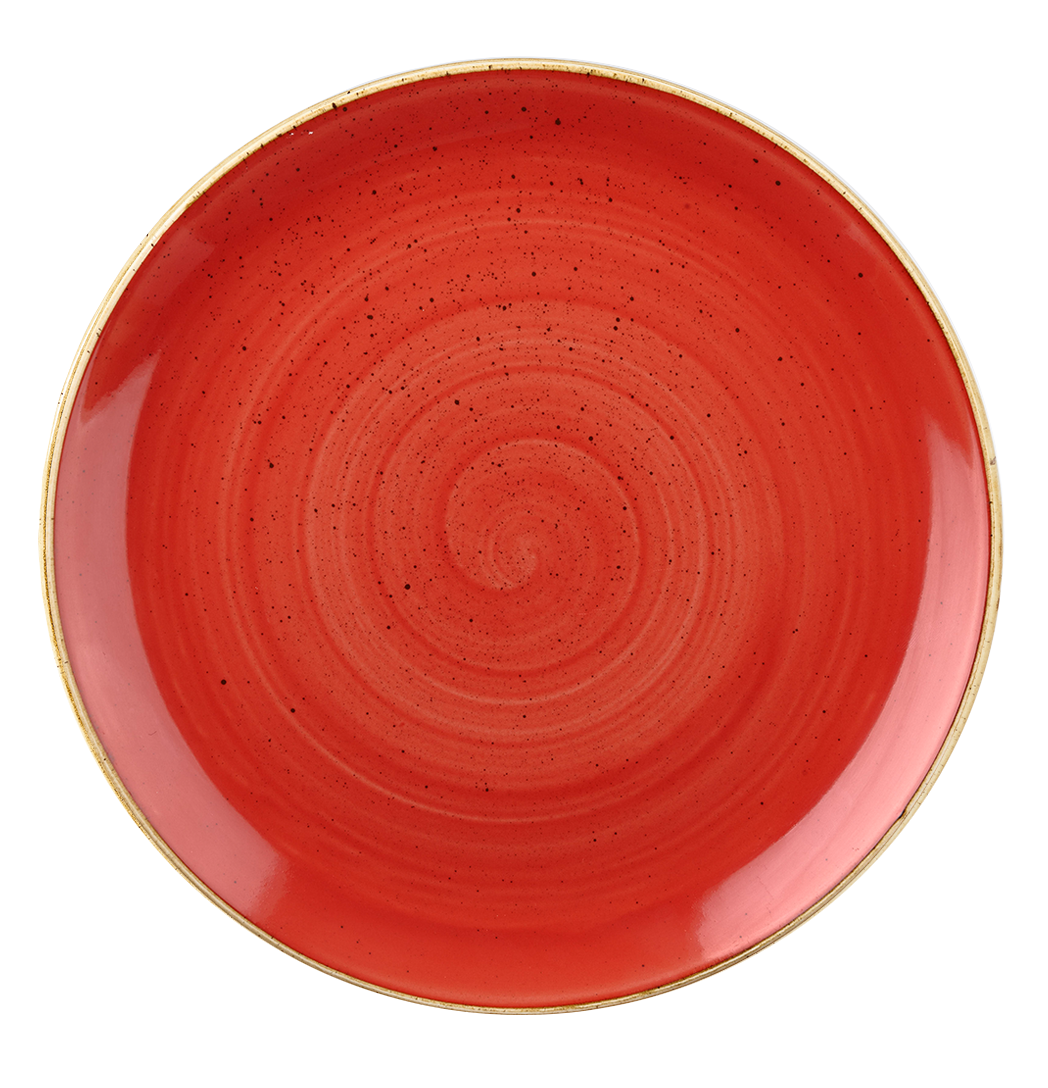 Churchill, Stonecast : Berry Red - Teller flach Coup, 32,4 cm