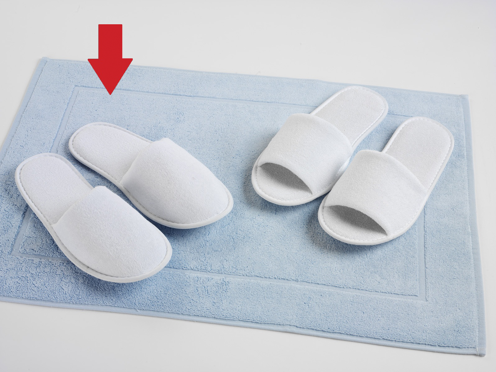 Frotteeslipper, geschlossene Brücke, 30 cm, Gr. 36 - 45