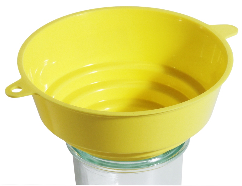 Einmachtrichter gelb, D: 10,5 cm, H: 5,5 cm, PP