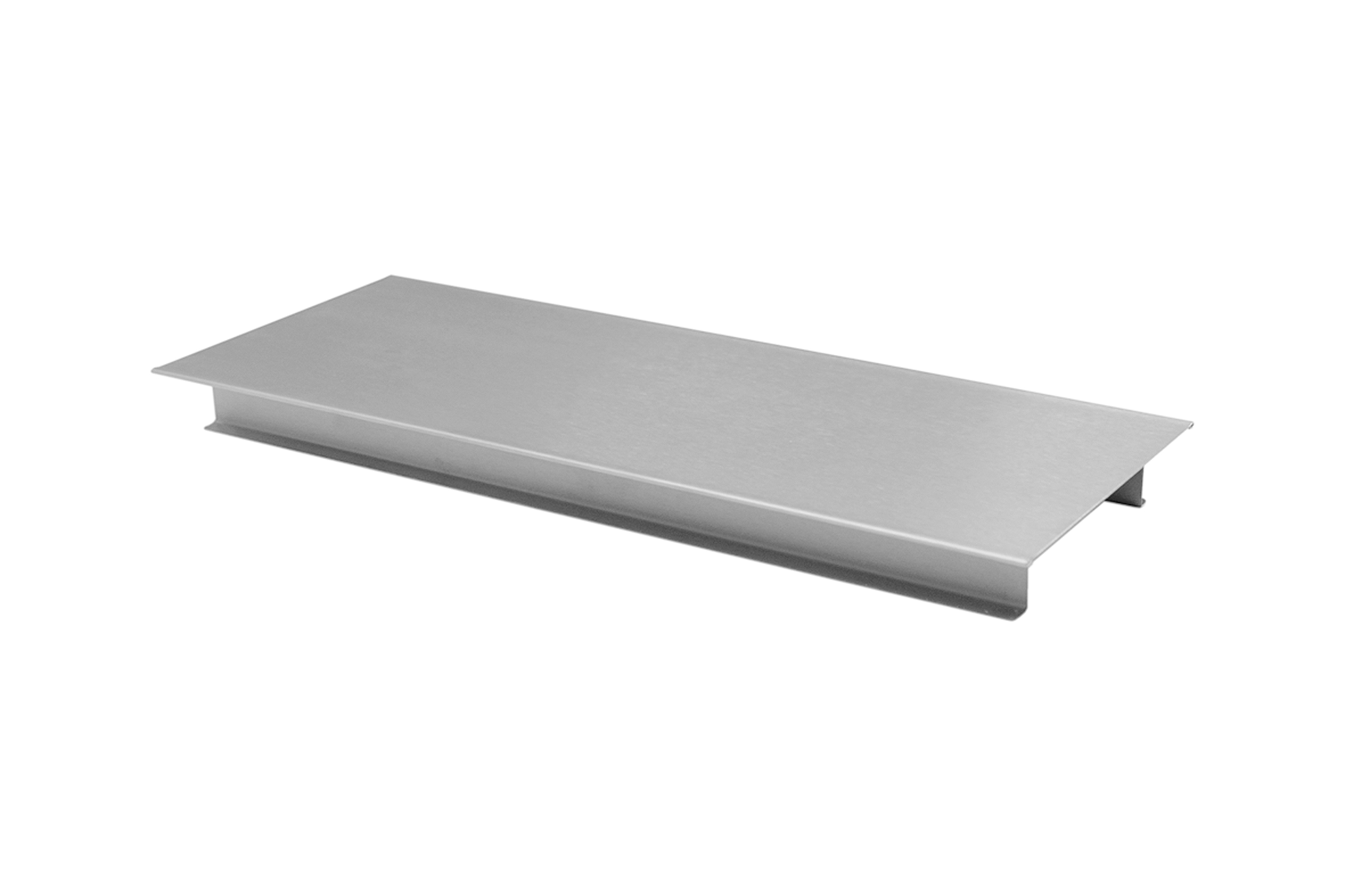 Tortenplatte aus Edelstahl, rechteckig, 395 x 160 x 30 mm