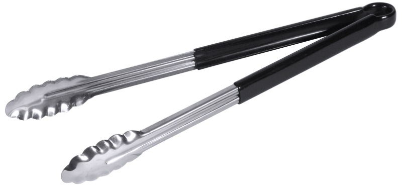 Küchenzange, Vinyl-ummantelter Griff, Edelstahl, L: 40 cm