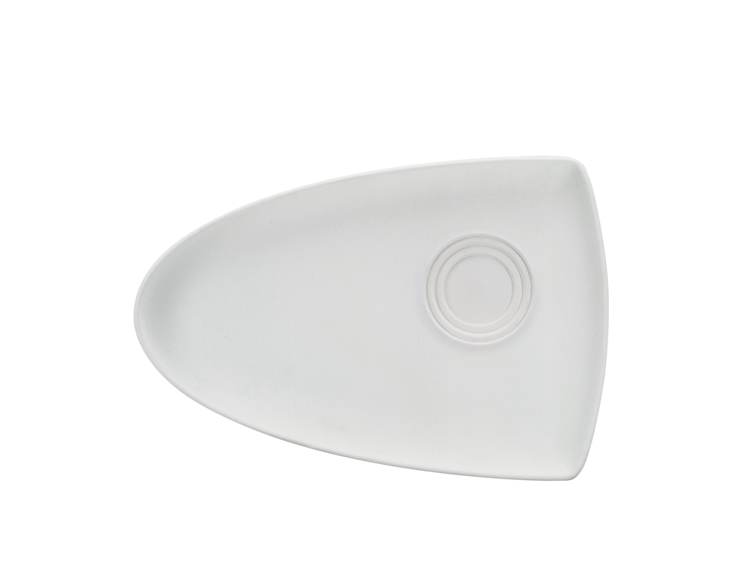 Bauscher, Enjoy - Setplatte asymmetrisch m. 3 Spiegeln, weiss, uni, 26,3 x 17,7 cm