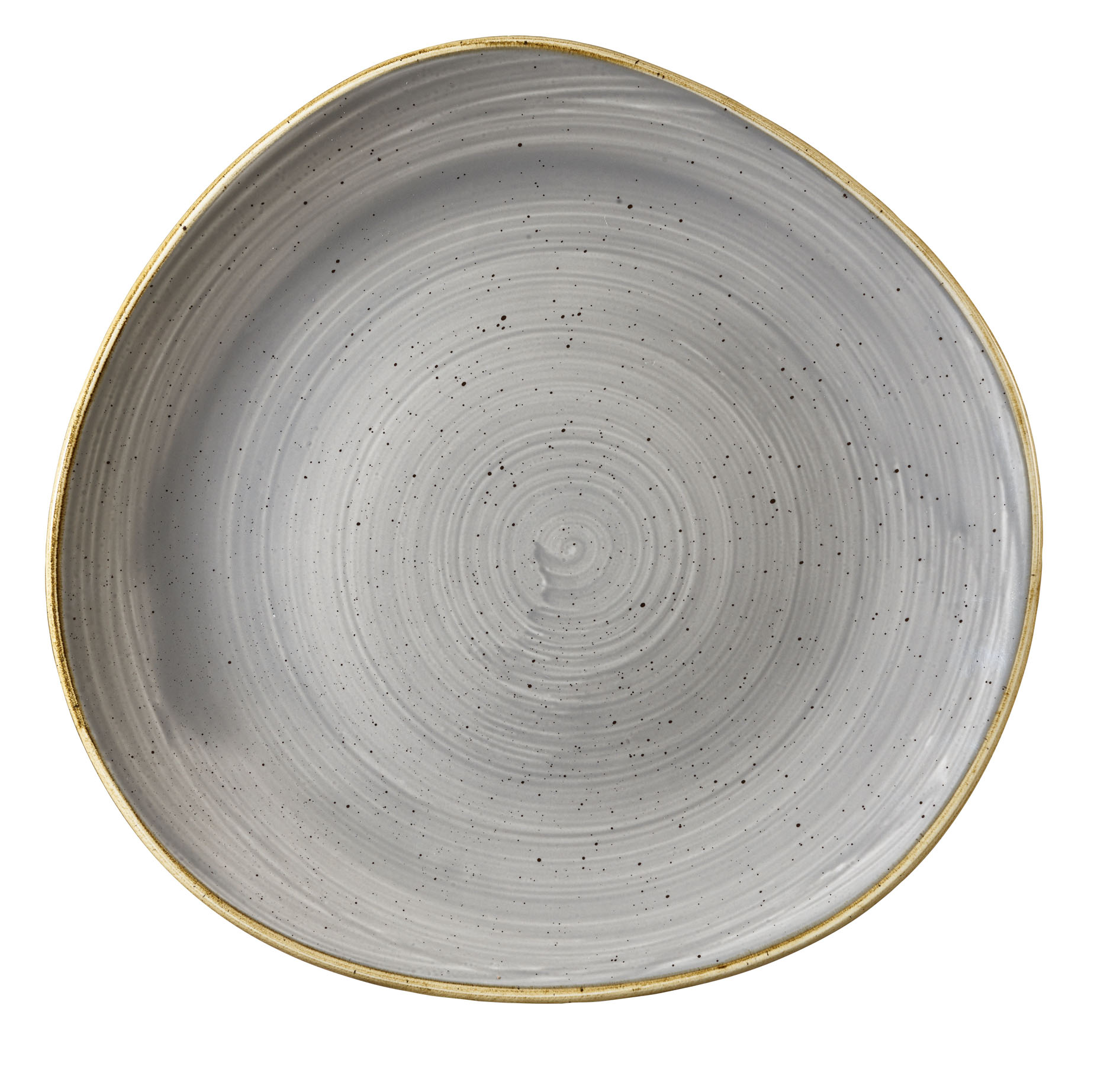 Churchill, Stonecast : Peppercorn Grey - Teller flach rund Organisch, 28,6 cm